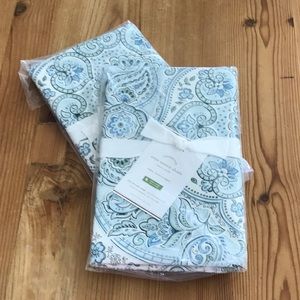 2 Pottery Barn Anya Sateen pillow shams. Euro
